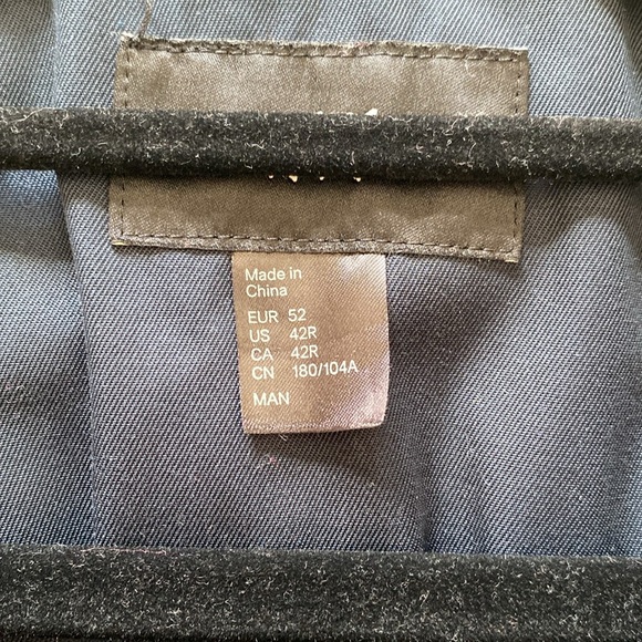 H&M Dark Blue Men’s Jacket Size 42R - Picture 8 of 13